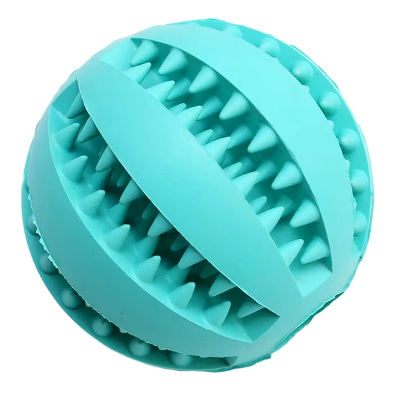 Dog Food Treat Feeder Funny Pet Interactive Rubber Ball Dogs Chew Toy Tooth Cleaning Ball Puppy Training Bite Resistant Toy Ball